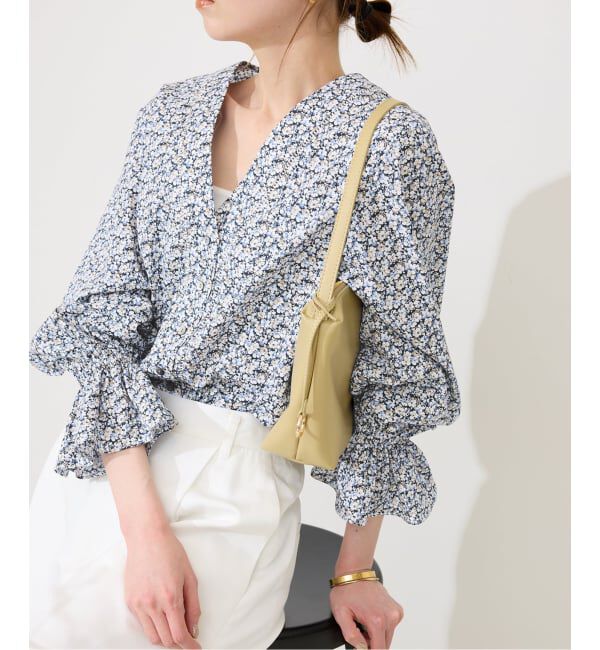 SLOBE IENA「《予約》Vネックフレアスリーブブラウス」|シャツ・ブラウス|