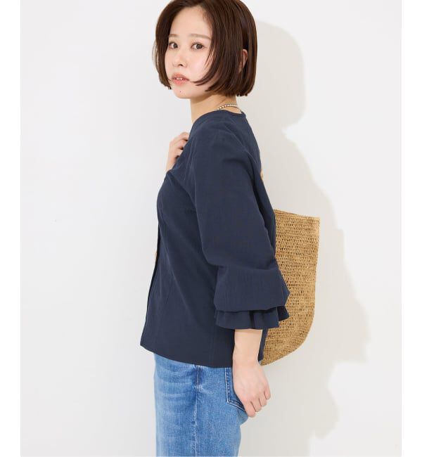 SLOBE IENA「《予約》Vネックフレアスリーブブラウス」|シャツ・ブラウス|
