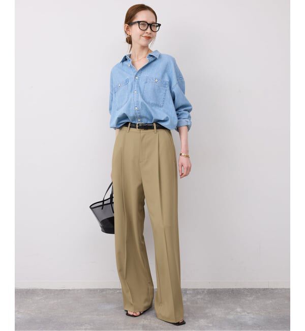 SLOBE IENA「イージーワイドパンツ」|スラックス|