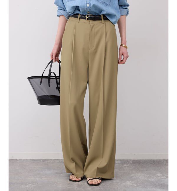 SLOBE IENA「イージーワイドパンツ」|スラックス|