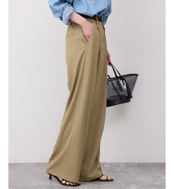 SLOBE IENA「イージーワイドパンツ」|スラックス|