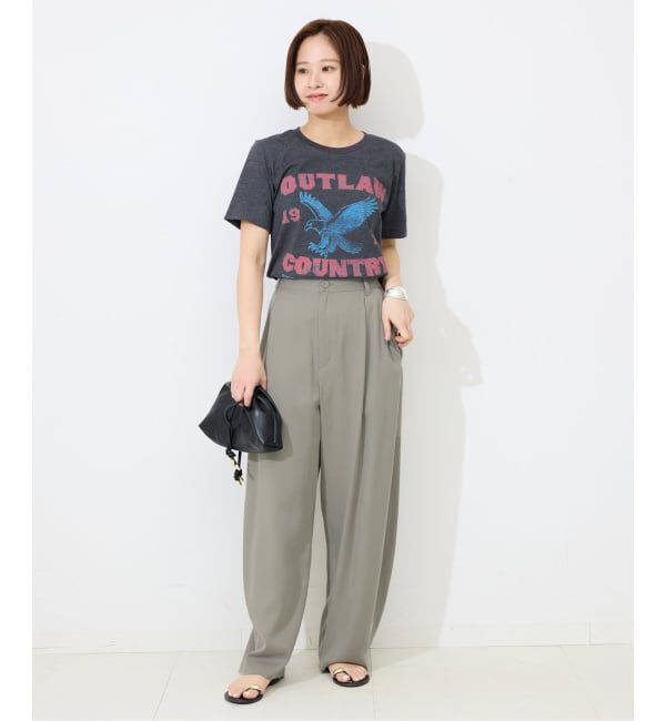 SLOBE IENA「《3サイズ展開/予約》ワンタックバレルスラックス」|スラックス|