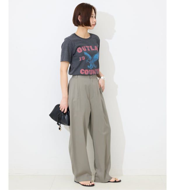 SLOBE IENA「《3サイズ展開/予約》ワンタックバレルスラックス」|スラックス|