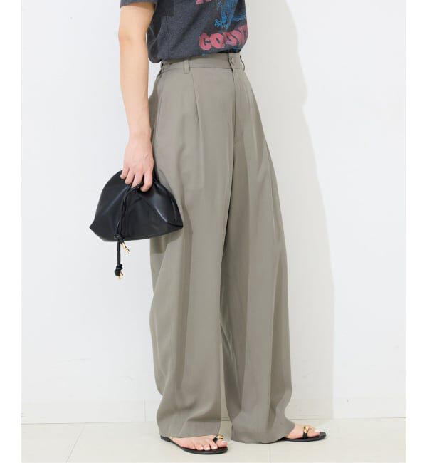 SLOBE IENA「《3サイズ展開/予約》ワンタックバレルスラックス」|スラックス|