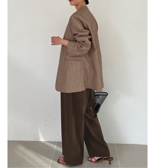 SLOBE IENA「《3サイズ展開/予約》ワンタックバレルスラックス」|スラックス|