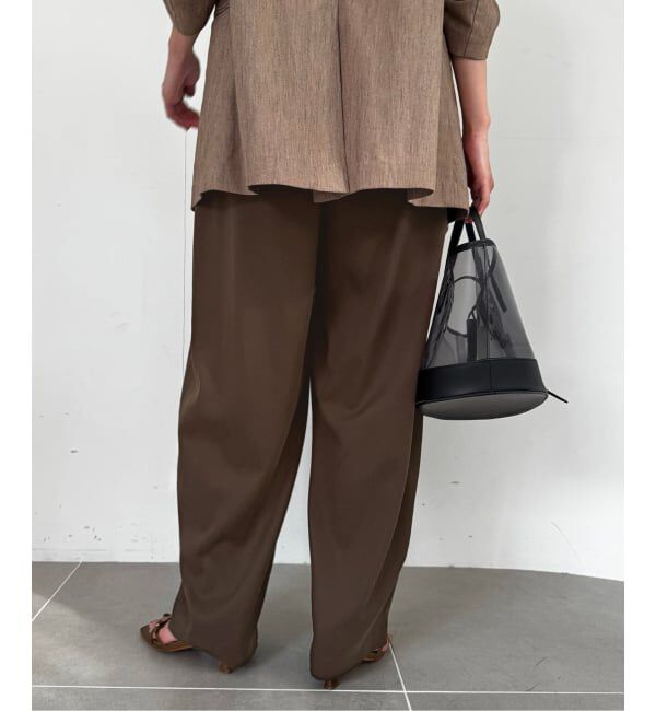 SLOBE IENA「《3サイズ展開/予約》ワンタックバレルスラックス」|スラックス|