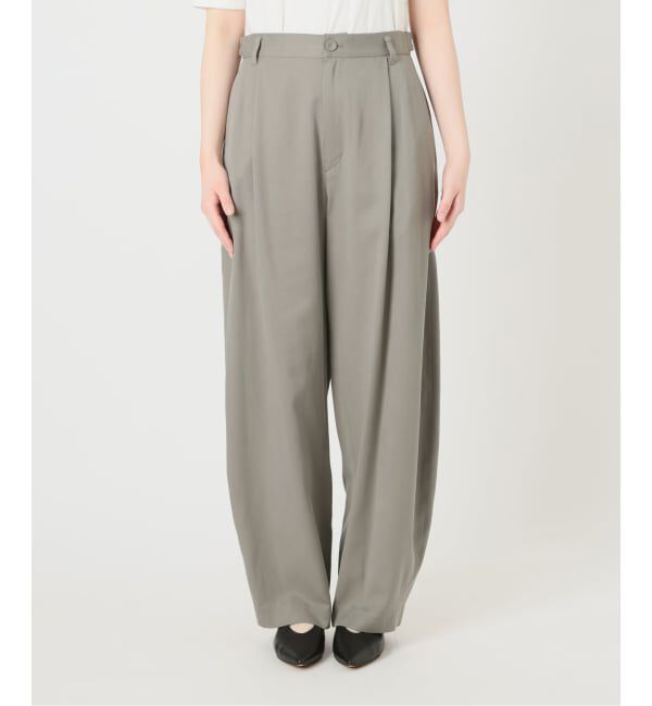 SLOBE IENA「《3サイズ展開/予約》ワンタックバレルスラックス」|スラックス|