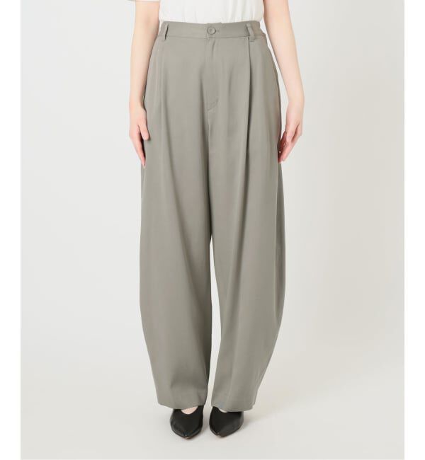 SLOBE IENA「《3サイズ展開/予約》ワンタックバレルスラックス」|スラックス|