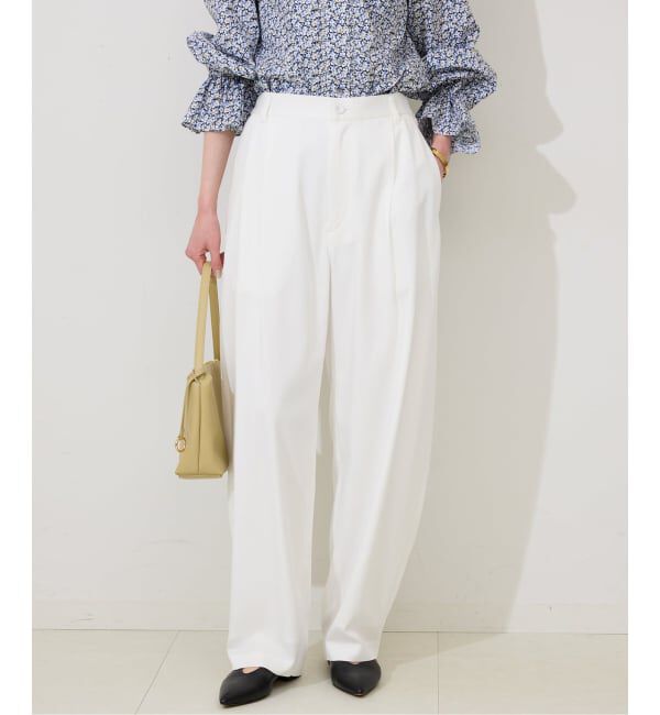 SLOBE IENA「《3サイズ展開/予約》ワンタックバレルスラックス」|スラックス|