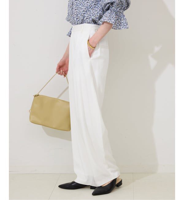 SLOBE IENA「《3サイズ展開/予約》ワンタックバレルスラックス」|スラックス|