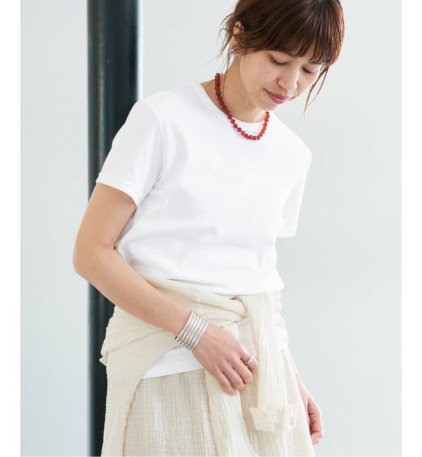 IENA「《追加2予約》ATON/エイトン 別注 SUVIN FRAISE ショートスリーブ Tシャツ」|Tシャツ・カットソー|