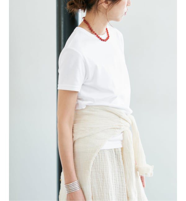 IENA「《追加2予約》ATON/エイトン 別注 SUVIN FRAISE ショートスリーブ Tシャツ」|Tシャツ・カットソー|