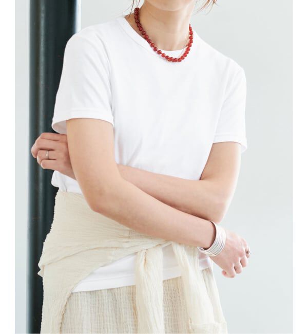 IENA「《追加2予約》ATON/エイトン 別注 SUVIN FRAISE ショートスリーブ Tシャツ」|Tシャツ・カットソー|