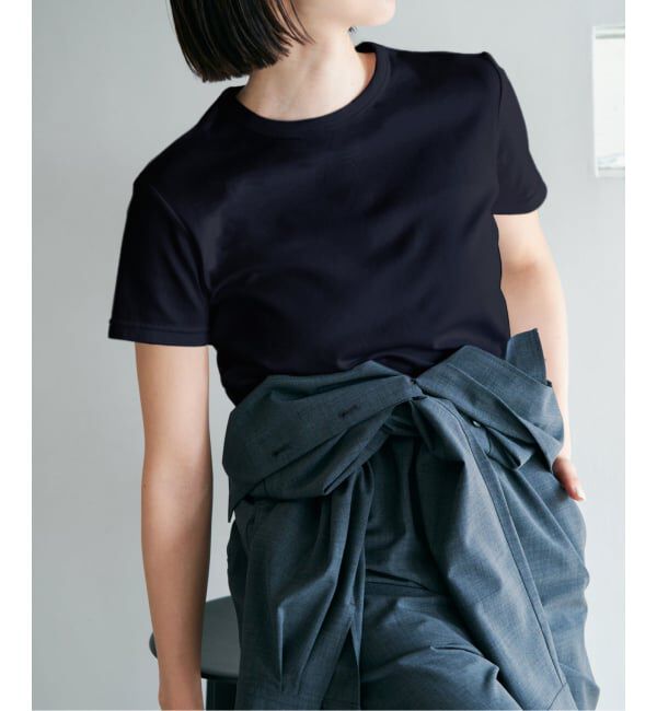 IENA「《追加2予約》ATON/エイトン 別注 SUVIN FRAISE ショートスリーブ Tシャツ」|Tシャツ・カットソー|