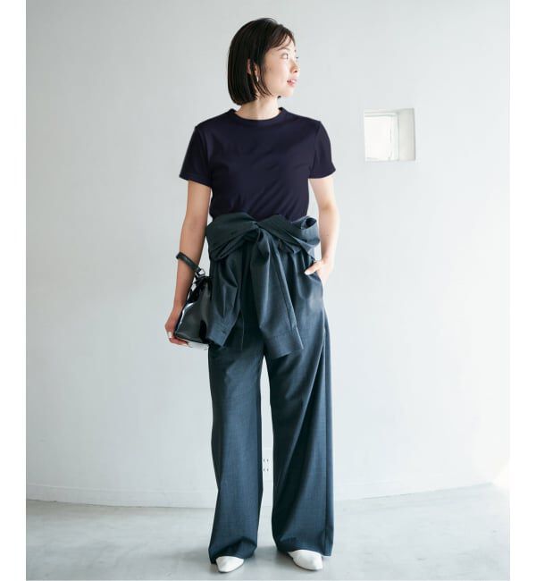 IENA「《追加2予約》ATON/エイトン 別注 SUVIN FRAISE ショートスリーブ Tシャツ」|Tシャツ・カットソー|