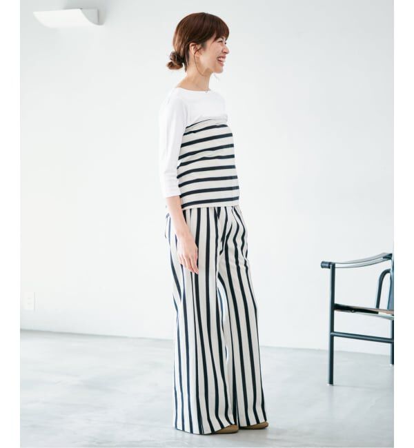 IENA「《追加2予約》ATON/エイトン 別注 SUVIN FRAISE ボートネック Tシャツ」|Tシャツ・カットソー|