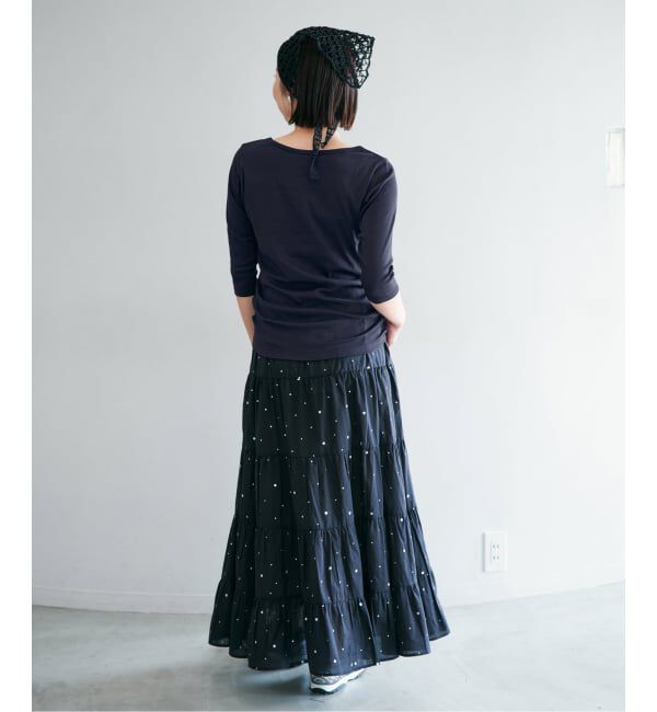 IENA「《追加2予約》ATON/エイトン 別注 SUVIN FRAISE ボートネック Tシャツ」|Tシャツ・カットソー|