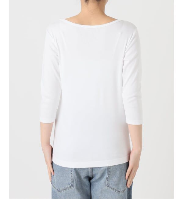 IENA「《追加2予約》ATON/エイトン 別注 SUVIN FRAISE ボートネック Tシャツ」|Tシャツ・カットソー|