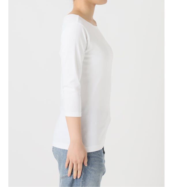 IENA「《追加2予約》ATON/エイトン 別注 SUVIN FRAISE ボートネック Tシャツ」|Tシャツ・カットソー|