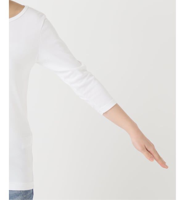 IENA「《追加2予約》ATON/エイトン 別注 SUVIN FRAISE ボートネック Tシャツ」|Tシャツ・カットソー|