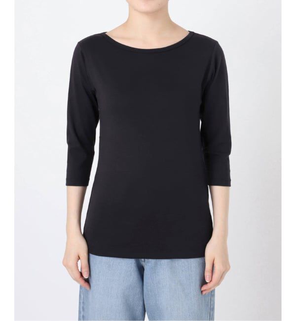 IENA「《追加2予約》ATON/エイトン 別注 SUVIN FRAISE ボートネック Tシャツ」|Tシャツ・カットソー|