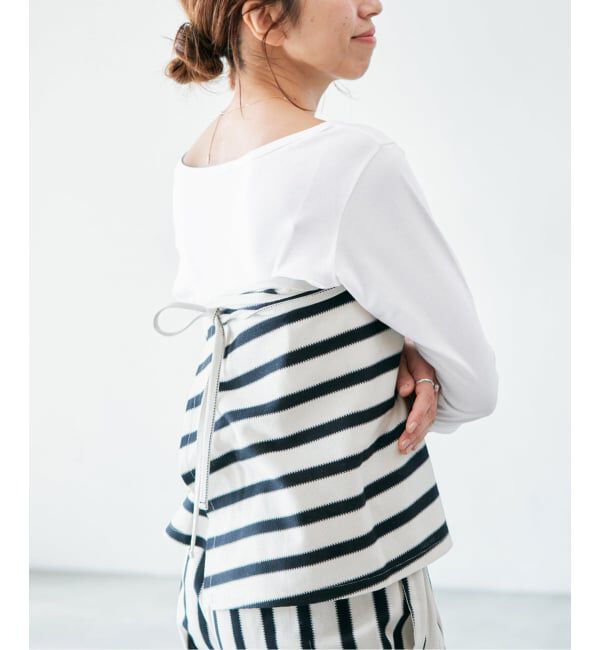 IENA「《追加2予約》ATON/エイトン 別注 SUVIN FRAISE ボートネック Tシャツ」|Tシャツ・カットソー|ホワイト