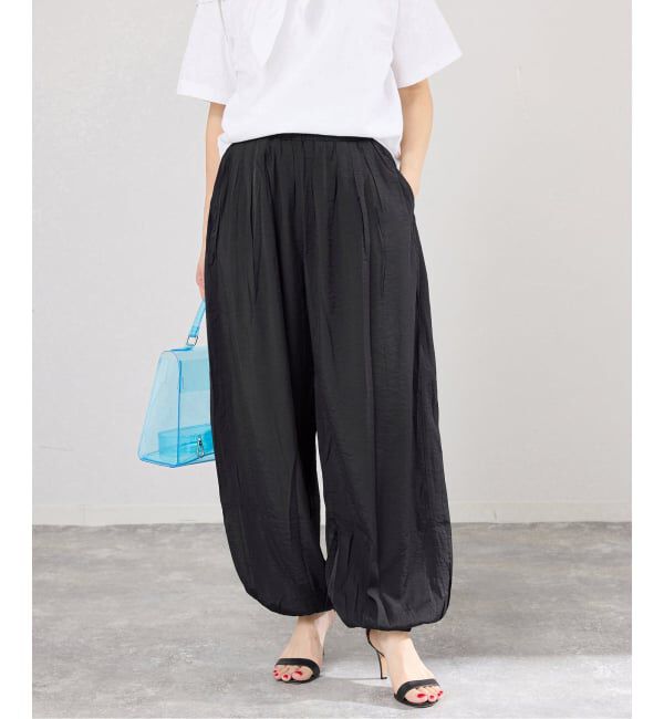 IENA「《予約》TORRAZZO DONNA/トラッゾドンナ ギャザーパンツ 6266-357」|その他|ブラック