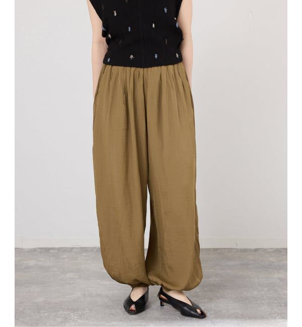 IENA「《予約》TORRAZZO DONNA/トラッゾドンナ ギャザーパンツ 6266-357」|その他|ブラウン