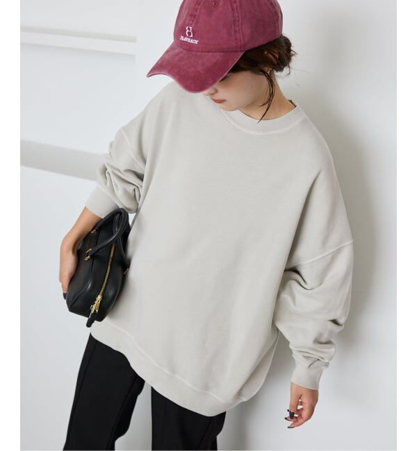 SLOBE IENA「《WEB限定/追加2予約》ビックシルエットピグメント裏毛プルオーバー」|スウェット・ジャージ|