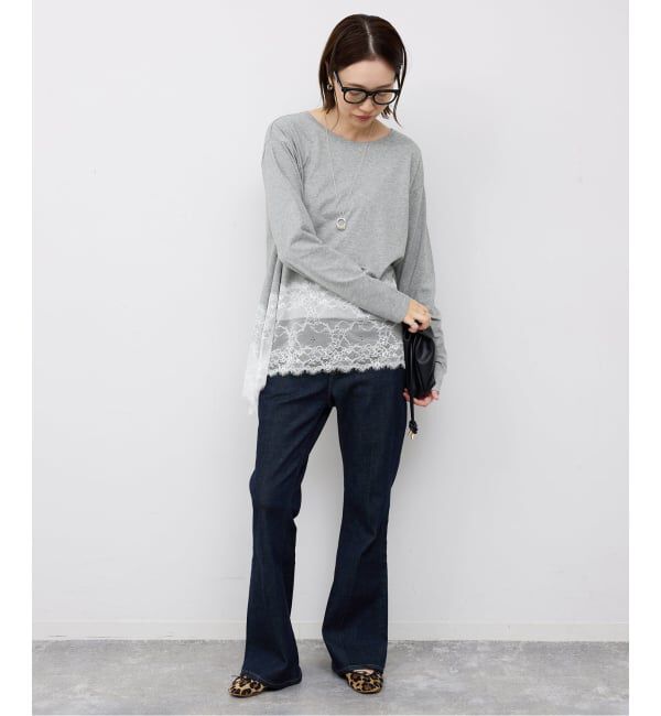 SLOBE IENA「《追加予約》レースコンビカットソー2」|Tシャツ・カットソー|