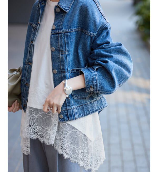 SLOBE IENA「《追加予約》レースコンビカットソー2」|Tシャツ・カットソー|