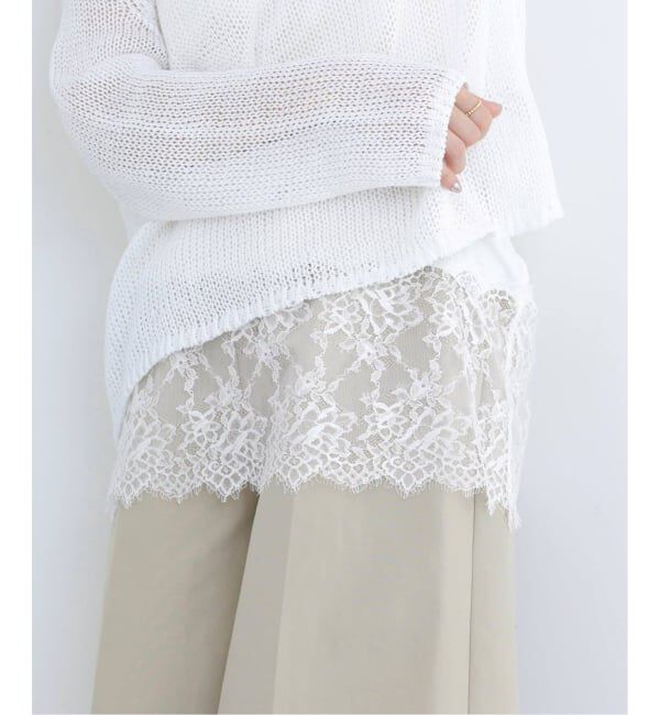 IENA「《追加予約》リバーレースサテンキャミソール」|キャミソール|