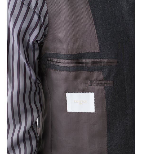 EDIFICE「D.OLIVER 3ボタン メランジ ストライプ」|スーツ|