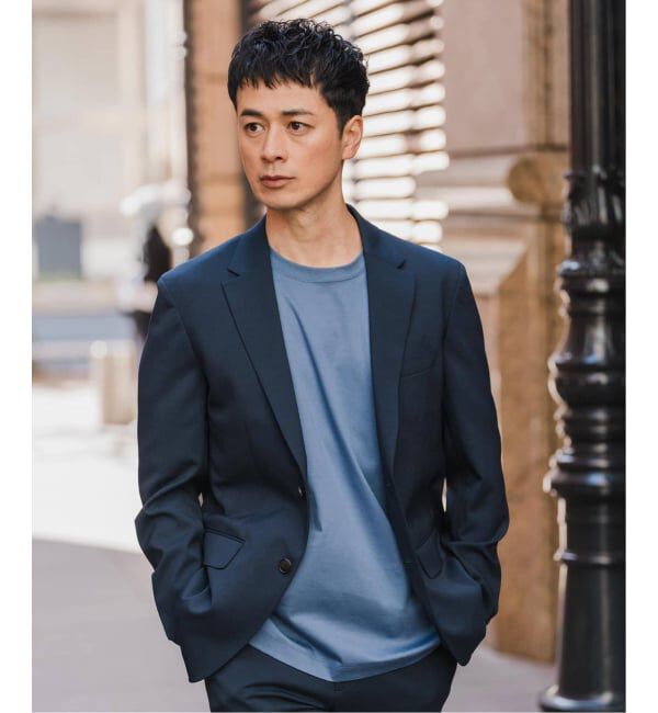 EDIFICE「《予約》"抗菌防臭＆シワ防止機能" ワルツ ツイル 2ボタン ジャケット」|スーツ|