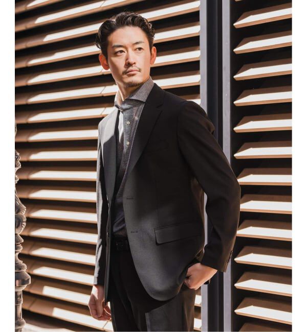 EDIFICE「《予約》"抗菌防臭＆シワ防止機能" ワルツ ツイル 2ボタン ジャケット」|スーツ|