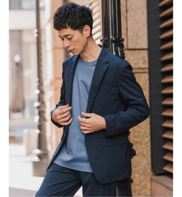 EDIFICE「《予約》"抗菌防臭＆シワ防止機能" ワルツ ツイル 2ボタン ジャケット」|スーツ|