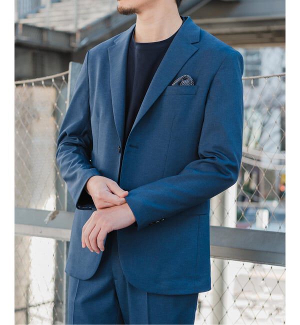 EDIFICE「《予約》"抗菌防臭＆シワ防止機能" ワルツ ツイル 2ボタン ジャケット」|スーツ|ネイビー B
