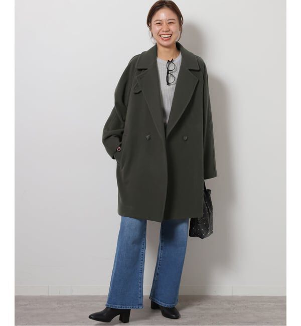 WEB限定追加2》尾州ウールモッサWブレストハーフコート（JOURNAL