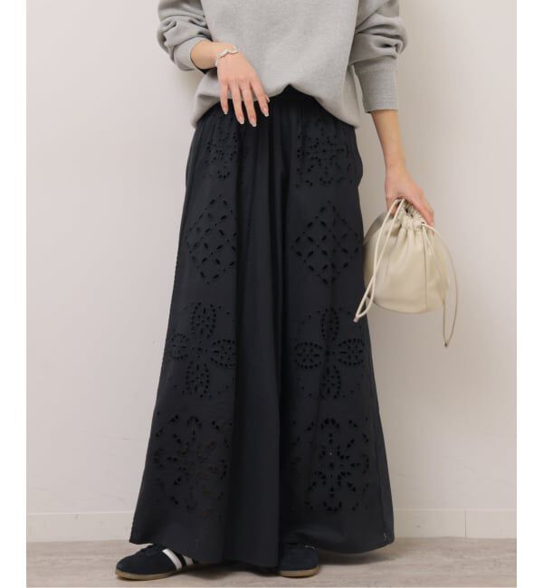JOURNAL STANDARD relume「［26SS新作］カットワークエンブロイダリースカート」|スカート|ブラック