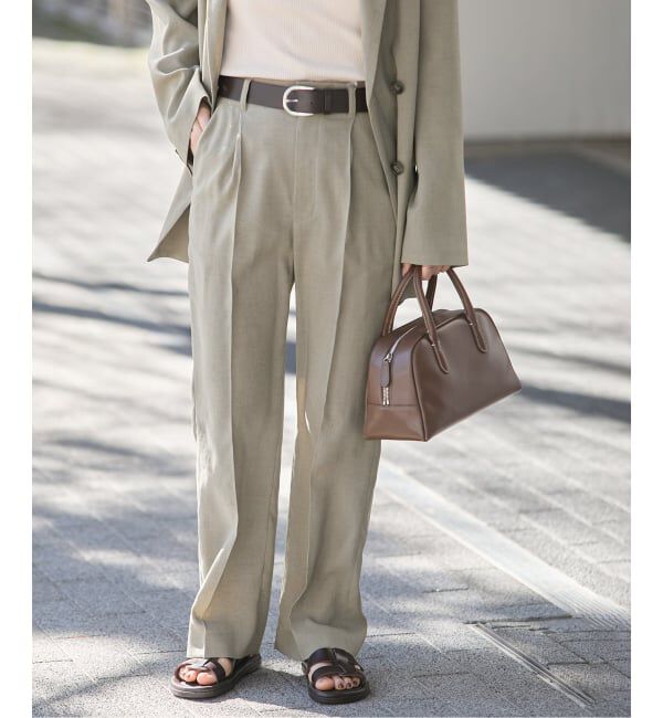 JOURNAL STANDARD「《予約》アイアスストレッチストレートパンツ」|スラックス|ベージュ