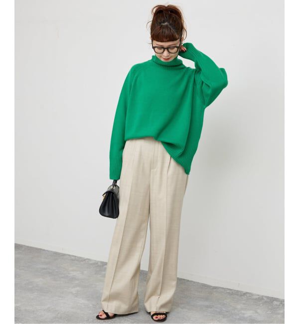 ウールカシミヤ ラグランタートルニット（Spick and Span）｜ルミネの