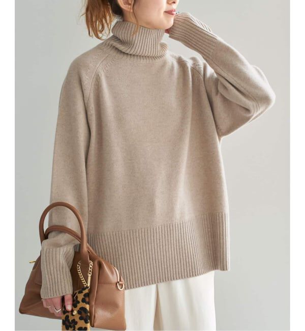 ウールカシミヤ ラグランタートルニット（Spick and Span）｜ルミネの