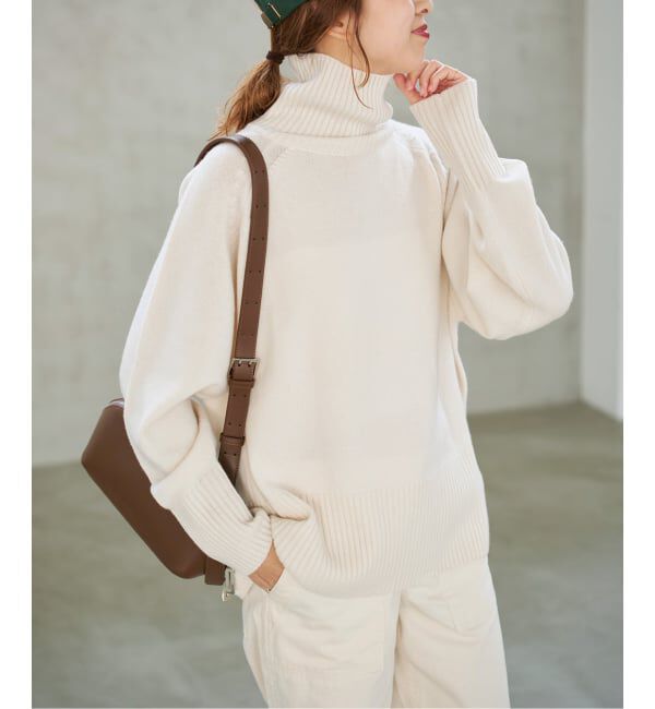 ウールカシミヤ ラグランタートルニット（Spick and Span）｜ルミネの