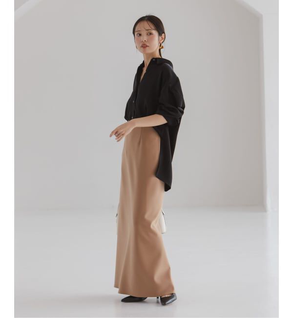 NOBLE「《セットアップ対応》ルナサテンドレープシャツ」|シャツ・ブラウス|