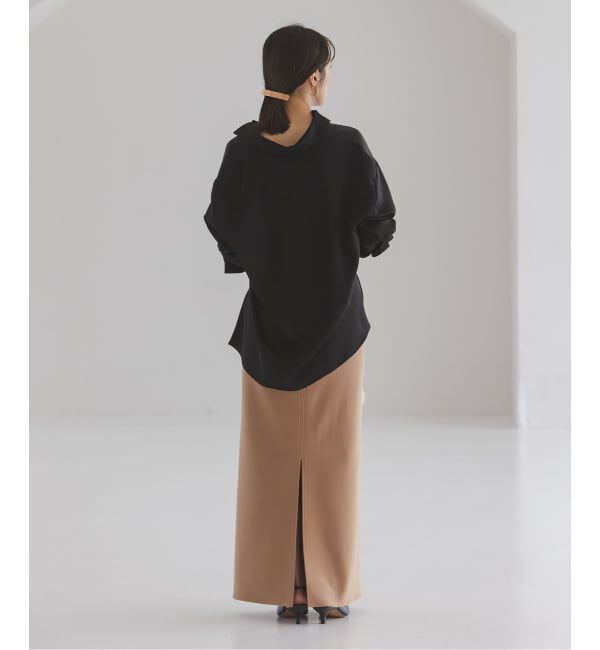 NOBLE「《セットアップ対応》ルナサテンドレープシャツ」|シャツ・ブラウス|