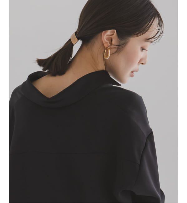 NOBLE「《セットアップ対応》ルナサテンドレープシャツ」|シャツ・ブラウス|