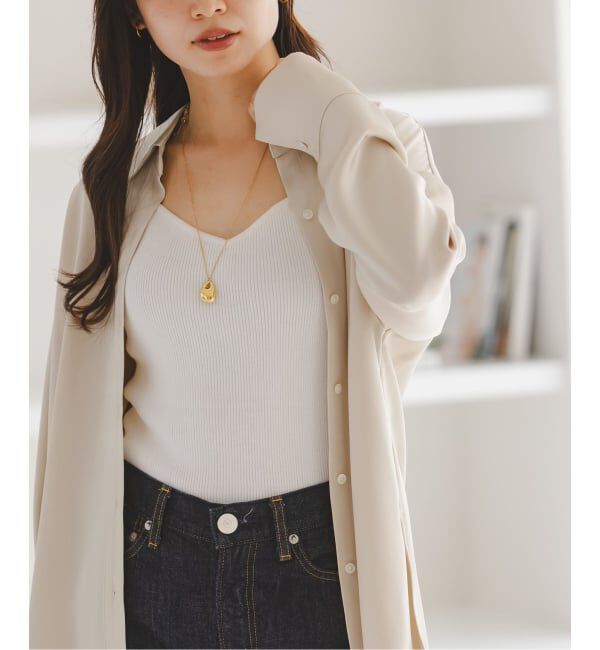 NOBLE「《セットアップ対応》ルナサテンドレープシャツ」|シャツ・ブラウス|