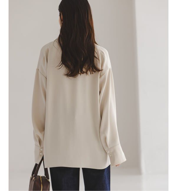 NOBLE「《セットアップ対応》ルナサテンドレープシャツ」|シャツ・ブラウス|