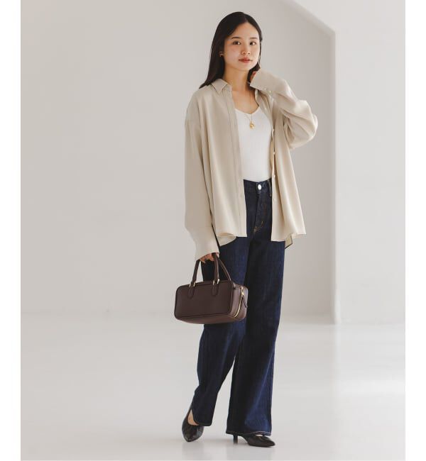 NOBLE「《セットアップ対応》ルナサテンドレープシャツ」|シャツ・ブラウス|