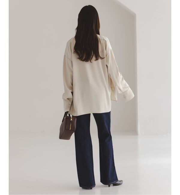 NOBLE「《セットアップ対応》ルナサテンドレープシャツ」|シャツ・ブラウス|